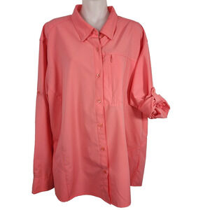 Bimini Bay Outfitters Clearwater XXL Coral Long Sleeve Vented Fishing Outdoor